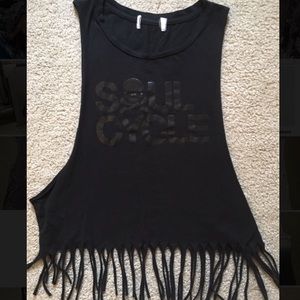 SoulCycle Black Frill Tank
